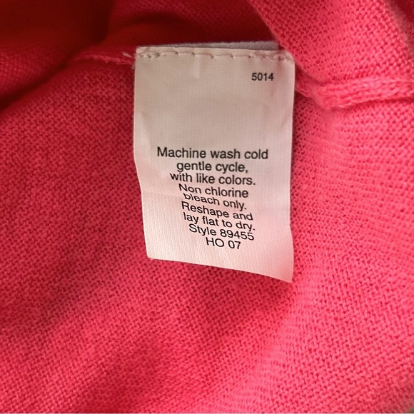 J Crew Womens Sweater Salmon Long Sleeve V Neck Cotton Summer Medium RN77388 - Picture 12 of 12
